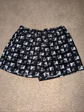 MTV Black & White Logo Print Men's Swim Shorts